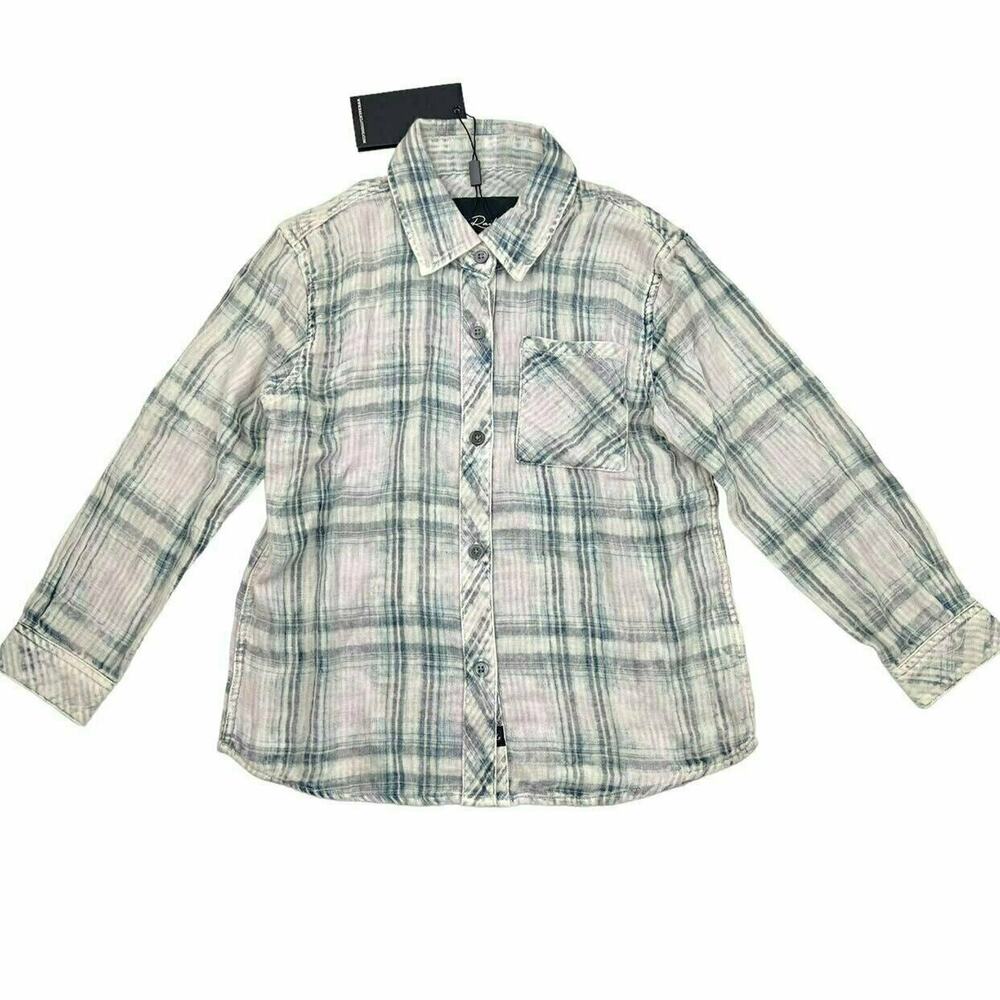 NWT Rails Button Double Gauze Down Shirt